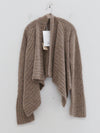 OUDE WAAG Fall/Winter 2025 Chunky Ribbed Knit Cardigan OW-OW-25AW-KT10A2GY830-KWH Mineral Grey